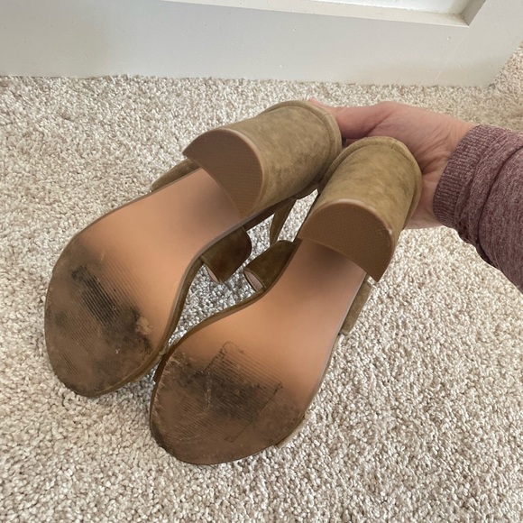 Steve Madden olive green cross ankle pumps 4 inch heel size 8 excellent conditio - Picture 9 of 9